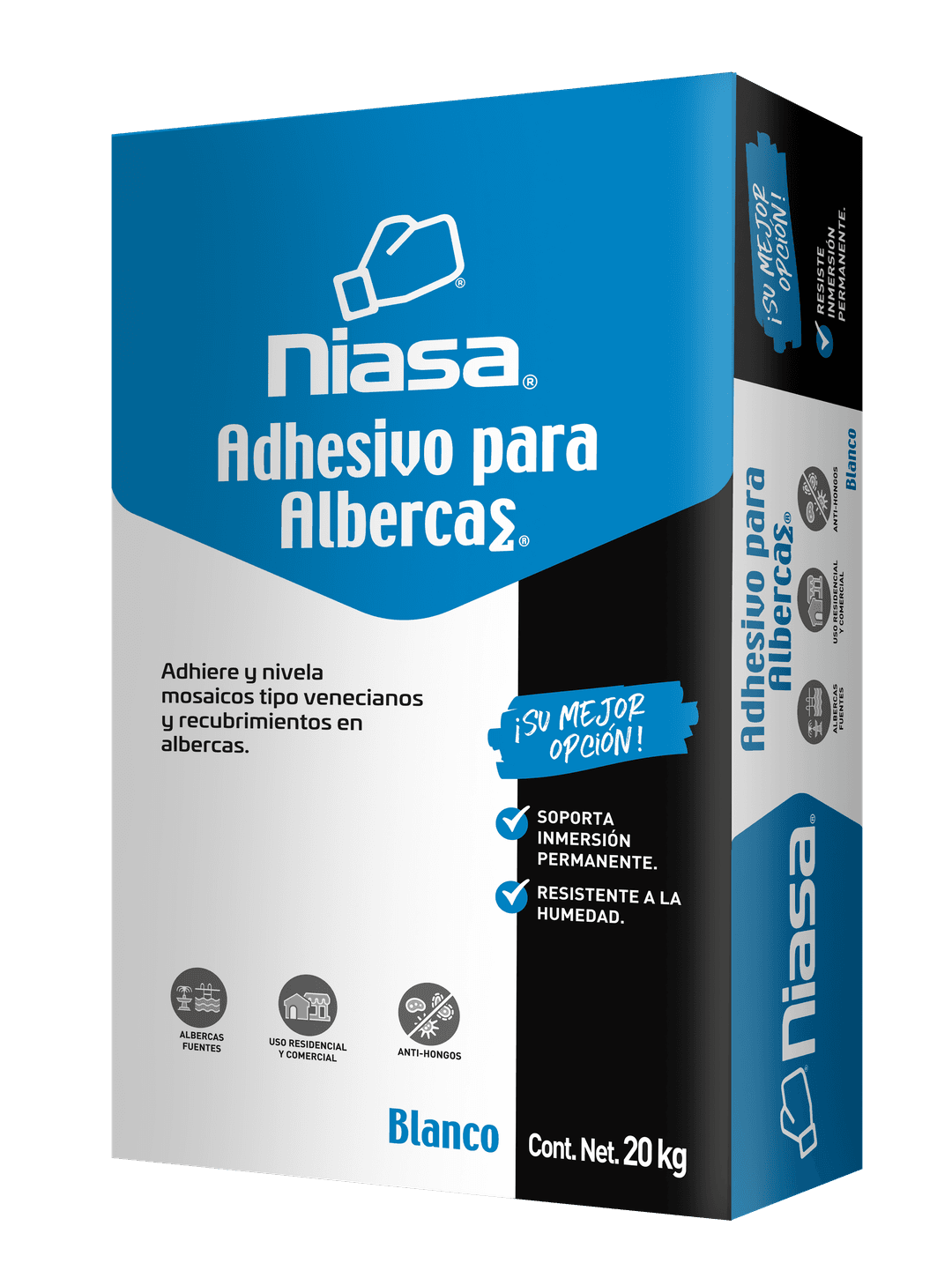 Adhesivo para Alberca Azul Niasa 20 Kg