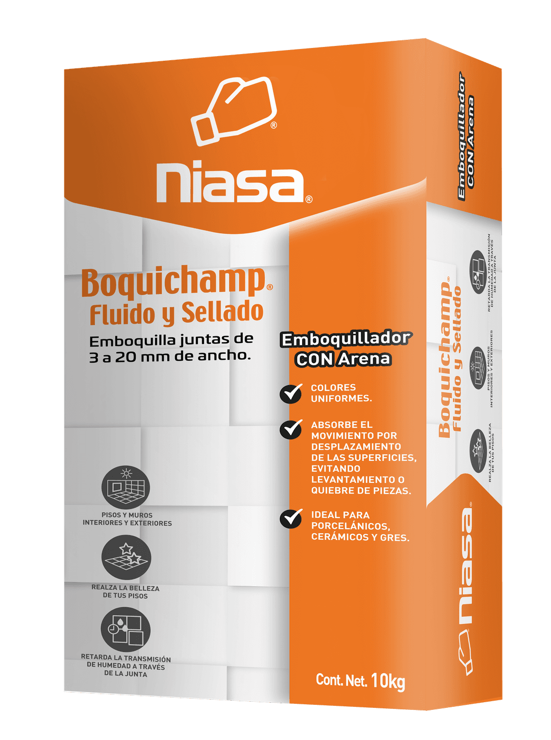 Boquichamp Fluido y Sellado Niasa 10 Kg