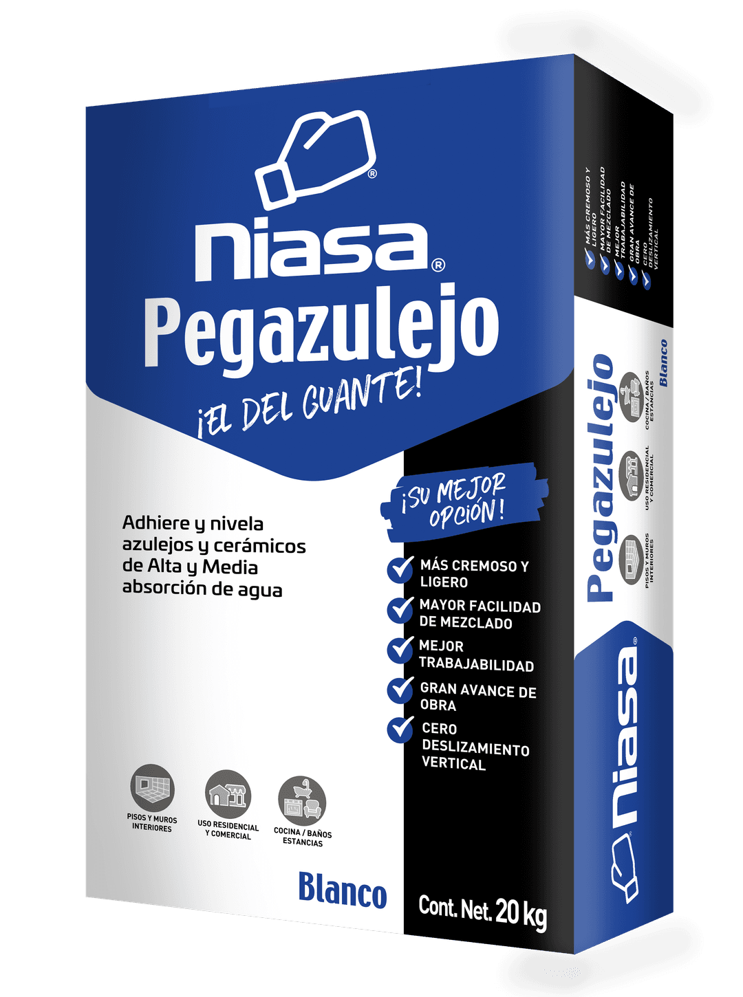 Pegazulejo Blanco Niasa 20 Kg